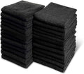 Black Bleach Proof Towels Set, 48 Pack 100% Cotton 16" X 27" Color Safe, Stain Resistant, Quick Drying Towels for Beauty, Hair and Nail Salon, Gym, Spa and Home Hair Care