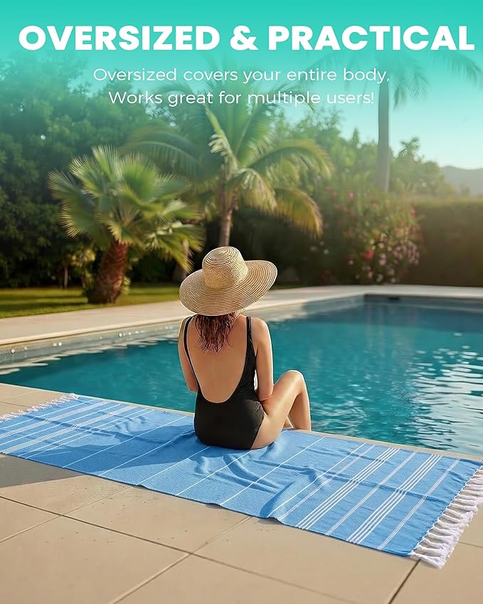 Antfuny 2 Packs Turkish Beach Towels Pool Towel Beach Mat Sauna Blanket Fast Drying Sand Proof Cute Aesthetic Travel Trip XXL Big Wet Cool Beaxh Towell Besch Tows Inside Bundle Couple Cat Each towela