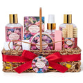 Gifts For Women Gift Basket – 9 Piece Set of ROSE JASMINE Home Spa Set, Friendship Gifts, Shower Care Set - Bath Pampering Package, Bath Gift Set for Her, Mom, Mothers Day,Christmas Gift for Women