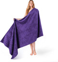 American Soft Linen 35x70 Jumbo Large Bath Towel, 600 GSM 100% Cotton Turkish Bath Sheet, Oversized Luxury Bath Towel for Bathroom Beach and Pool, Purple
