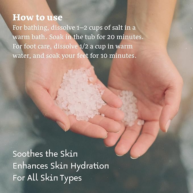 Dead Sea Salts for Soaking - Relaxing Salt Bath Soak for Body Rejuvenation - Natural Mineral Salts - Coarse Dead Sea Salt Bath Salts for Women & Men w/Rosemary Essential Oil (2.2lb)