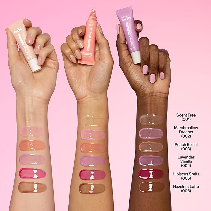Revlon Glimmer Lip Treat Balm + Mask, Overnight Peptide Lip Treatment, Hydrating, 004 Lavender Vanilla, 0.4 fl oz