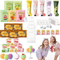 35 Pcs Spa Party Supplies for 5 – Spa Gifts for Women, Girls & Kids | Spa Set with Eye & Face Masks, Lip Balm, Hand Cream, Bath Bombs, Towels & Gift Bags | Spa Kit for Birthdays, Sleepovers, Spa Days