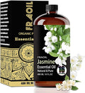 Jasmine Essential Oil, Jasmine Oil 16 Fl Oz 480 ML for Diffuser Humidifier Yoga Cleaning DIY Candle Soap Making Perfume Gift for Women Essential Oils FRAOIL (Jasmine 16 Fl Oz (Pack of 1))