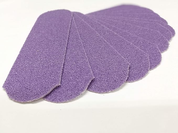 60 GRIT Stainless Steel Pedicure File Refill Pads, 60 Count (60 GRIT Purple)