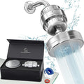 AquaHomeGroup High Pressure Filtered Shower Head with 20+3 Stage Shower Filter | 1.8 GPM California Compliant | Reduces Chlorine - Softer Skin & Hair