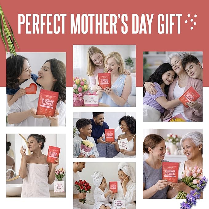 Cleverfy Shower Steamers Aromatherapy - Mothers Day Gifts for Mom, Wife from Husband, Grandma, Daughter and Sister - Birthday Gifts for Women, Mom, Teens, Girlfriend and Her - 18 Tablets