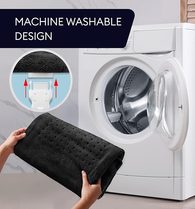 GENIANI Mothers Day Gifts for Mom – Electric Heating Pad for Back, Neck & Shoulders, Soft Microplush Electric Throw Heating Pad for Relaxation & Period Comfort, Fast Heating, Auto Shut Off 12" x 24"