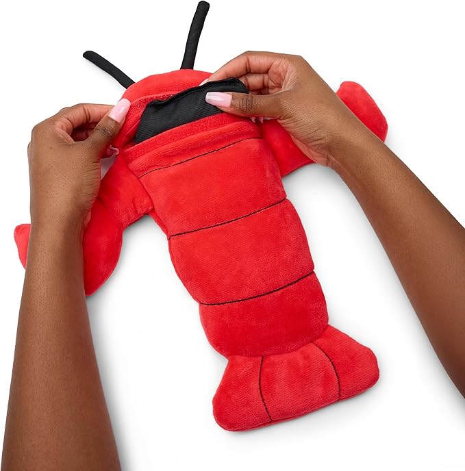 Menstruation Crustacean Lobster by Relatable, Microwavable Heating Pad for Period Cramps, Cuddly Plushies, Relaxing Gifts for Mom, Includes 1 Lavender Scented Heating Pad Plushy