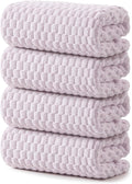 REDKISS 4 Pack Purple Microfiber Bath Towels - Large Shower Towels Set for Bathroom, Super Absorbent Towel Set of 4 Lagre, Quick Dry Bathroom Towel for Spa, Gym,Travel, Lint Free, Ultra Soft