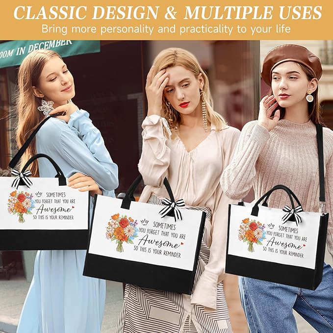 iAOVUEBY Thank You Gifts for Women, Employee Appreciation Gifts for Coworkers Teacher Nurse Boss Mom Farewell Retirement Thank You Gift Box, Canvas Tote Bag Tumbler Gratitude Gift Baskets