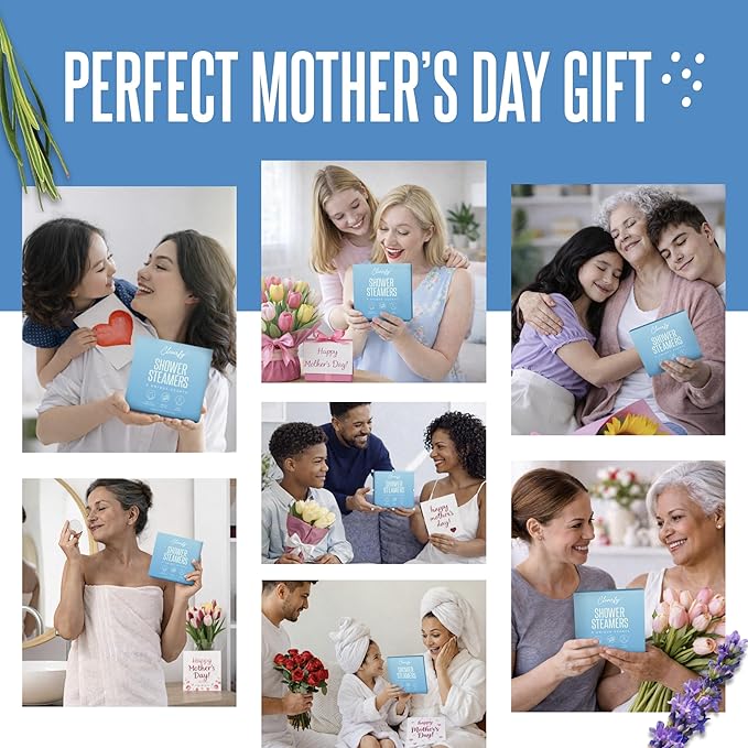 Cleverfy Shower Steamers Aromatherapy - Mothers Day Gifts for Mom, Wife from Husband, Grandma, Daughter and Sister - Birthday Gifts for Women, Mom, Teens, Girlfriend and Her - 6 Tablets