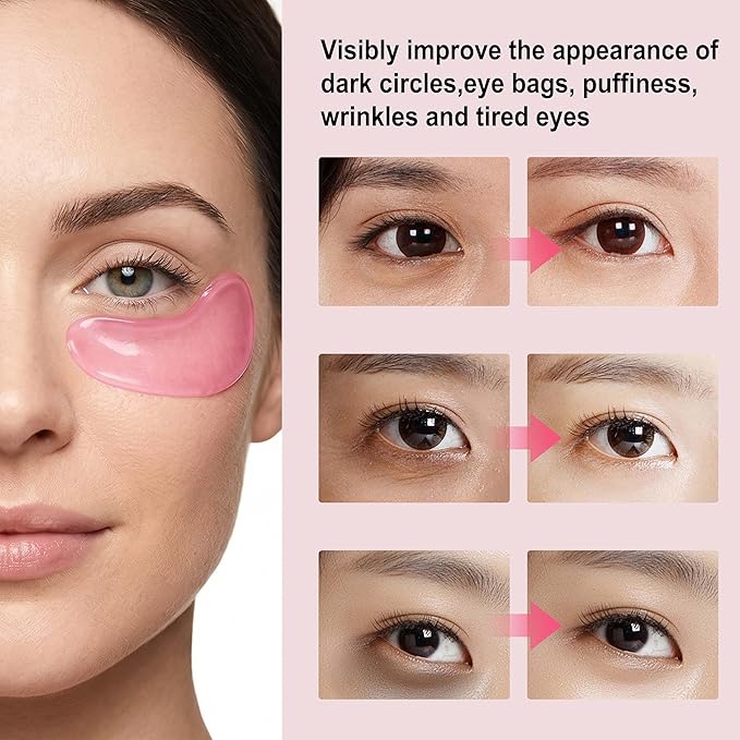60 PCS Peptides Collagen Hydrogel Eye Patch | Gel Eye Patches for the appearance of Dark Circles, Undereye Bags | Firming, Age-Defying Care with Retinol, Collagen | Korean Skin Care