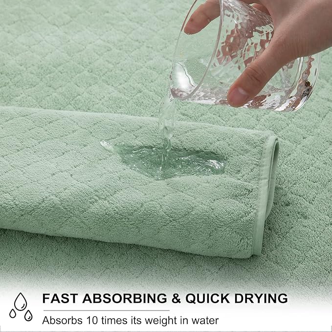 Ycosy Extra Large Bath Towels Set 35x70 Inches - Green Luxury 600 GSM Oversized Bath Sheet Towel,Ultra Soft Microfiber - Quick Dry,Highly Absorbent Shower Towels Spa Hotel Bathroom Towel Set (4-Pack)
