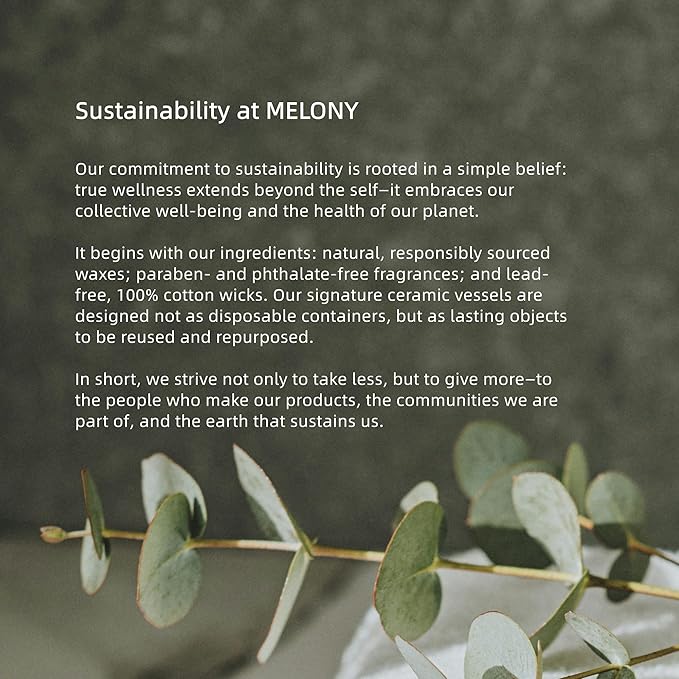 MELONY Massage Candle | Gentle Softening for Nourished, Hydrated, Balanced Skin (Unscented 130 g / 4.59 oz)