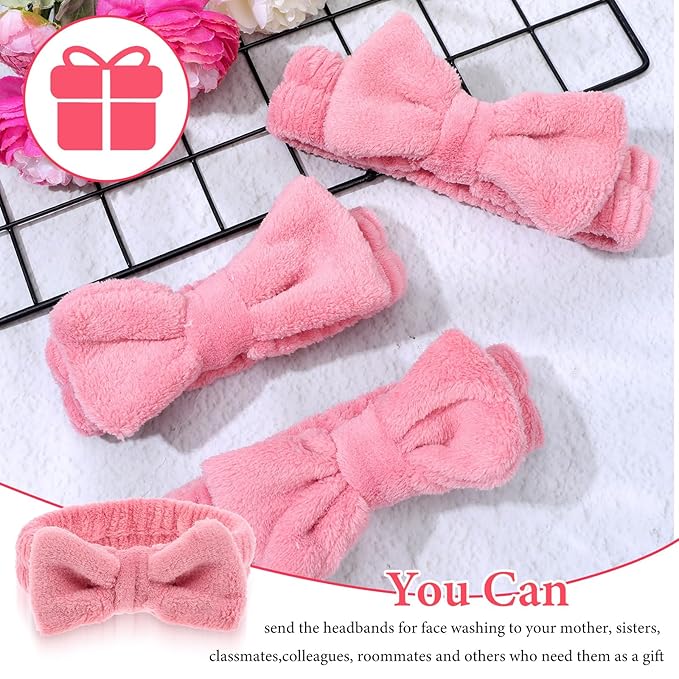 MAQUITA 24 Pcs Spa Headband for Women Facial Makeup Hair Band Bulk Skincare Headbands for Washing Face Bowtie Slumber for Women Girls