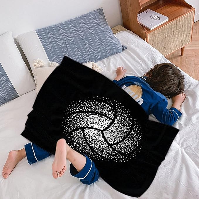 Volleyball Blanket Gift for Boy Girl, Volley Ball Sport Throw Lightweight Super Soft Cozy Blanket for Bedroom Living Room, Volleyball Gifts for Player, Athlete, Coach, Team 50"x40"for Kids