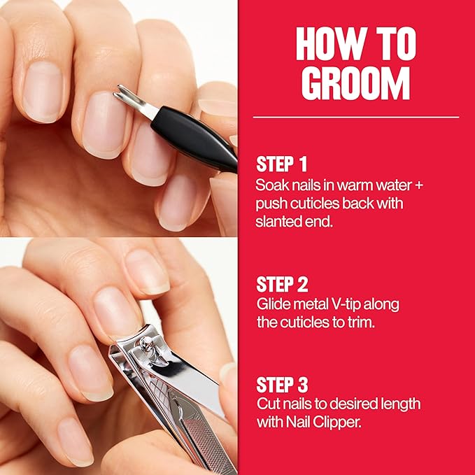 Revlon Cuticle Trimmer With Cap, High Precision V-Tip and Comfortable Grip for Gentle and Easy Trimming, 1 Count (Pack of 2)