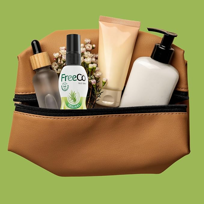Freeco Before-you-go Toilet Spray | Stops odour Before it Begins with Essential Oils | Ideal for Home, Office, Public Spaces & Travel | Pack 1x60ml, Citrus Scent (1 Pack, Citrus)