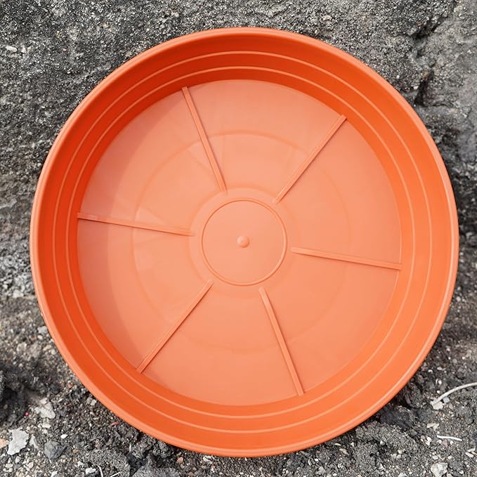 LWALRS Plant Saucer 14 Inch 4 Pack 6 8 10 12 14 16 18 20 25, Plastic Plant Trays for Pots，Extra-Deep Plant Water Dray Tray, Bird Bath Bowl, Heavy Flower Plant Saucers Indoors and Outdoor No Holes
