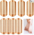 Moxweyeni 8 Pack Rose Gold Foot File Callus Remover Replacement Blades Metal File Callus Remover Hard Skin Remove Stainless Steel 2 Designs Big/fine Hole for Detachable Foot Scrubber