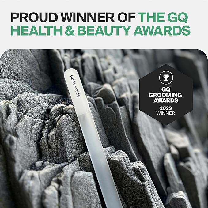 GERMANIKURE Glass Nail File in Suede Sleeve - Dear Mom I Love You - Professional Crystal Nail File for Natural Nails - Ideal Manicure & Pedicure Tool for Smooth, Easy Shaping - Nail Care Gift