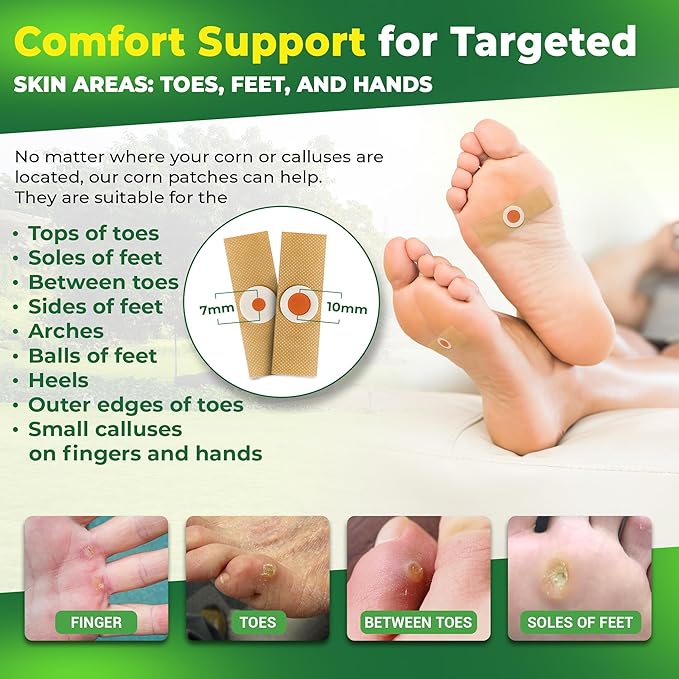 Ulensy Corn Remover Pads for Feet Toes: 30-Pack Salicylic Acid Extra Strength Treatment - Fast Effective Medicated Bandages for Kids Adults Seniors Teens Athletes Runners Hikers Workers Men Women