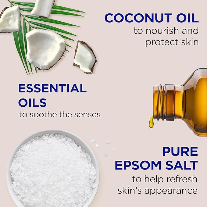Dr Teal's Foaming Bath with Pure Epsom Salt, Nourish & Protect with Coconut Oil, 34 fl oz (Pack of 4)
