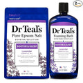Dr. Teal's Epsom Salt Soaking Solution and Foaming Bath with Pure Epsom Salt Combo Pack, Lavender