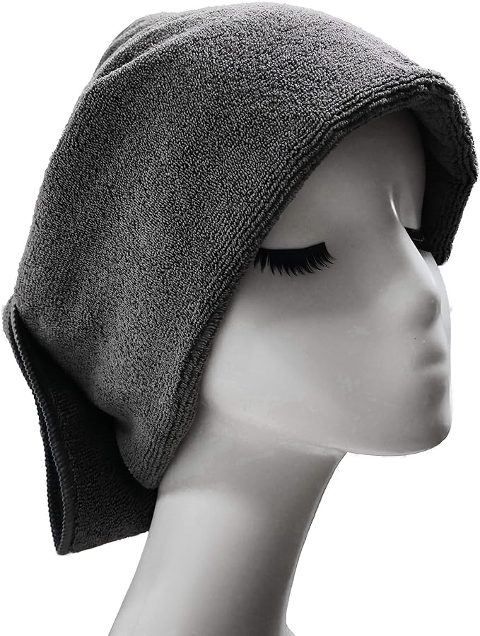 POLYTE Professional Quick Dry Lint Free Microfiber Hair Drying Salon Towel, 16 x 29 in, 8 Pack (Dark Gray)