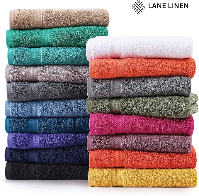 LANE LINEN Jumbo Size Bath Sheets 2 Piece, 35 by 66 Inch - 100% Ring Spun Cotton, Highly Absorbent & Quick Drying Extra Bath Large Towel Set - Oversized Bath Towels- Ideal for Hotel, Guest - Cool Grey