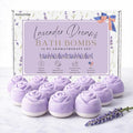 EvolutionUSA Lavender Dreams Bath Bombs for Women, 12 Organic Flower Bath Bombs, Soft Lavender Bath Bombs, Womens Bath Bombs Gift, Lush Bath Bombs for Girls, Relaxing Bathbombs, Bath Balls