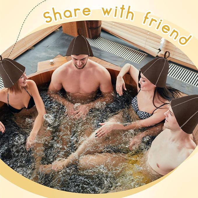 JaGely Sauna Hat for Men Women Sauna Hat Vaporarium Cap Russian Banya Cap for Bath House Accessories