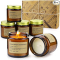 6 Pack Candles for Home Scented Aromatherapy Candle Gift Set for Women Soy Wax Long Lasting Amber Jar Candles Gift for Birthday Mother's Thanksgiving Day Present