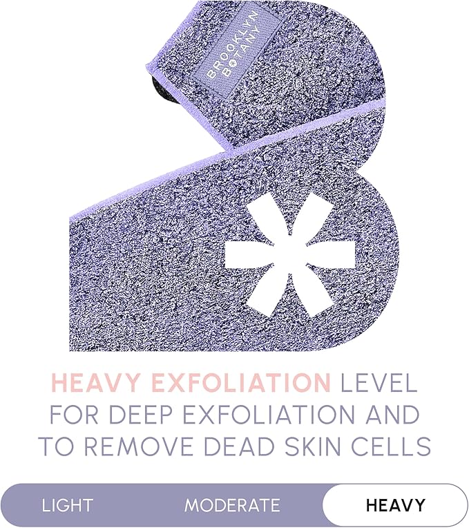Brooklyn Botany Exfoliating Back Scrubber for Shower and Bath with Handles – Heavy Duty Exfoliating Body Scrubber for Massage and Dead Skin Remover for Body – 32.5” x 5”