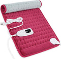 Deepsoon Heating Pad,Electric Heating Pads for Back,Neck,Moist Heating Pad for Abdomen Shoulder Knee Legs,Dry/Moist Heat&Auto Shut Off,Mother's Day Birthday for Men and Women,Burgundy,24x12 Inch