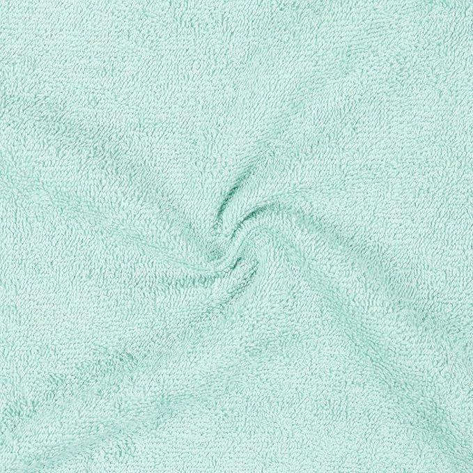 Amazon Basics Highly Absorbent 100% Cotton Washcloths for Bathroom, Fast Drying, Machine Washable, 12 x 12 inches, Ice Blue, 24-Pack