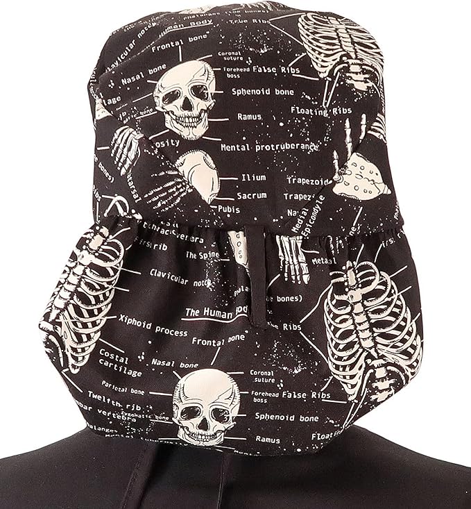 Sparkling EARTH Big Hair Ponytail Classic Surgical Style Scrub Working Cap - Made in The USA!!!