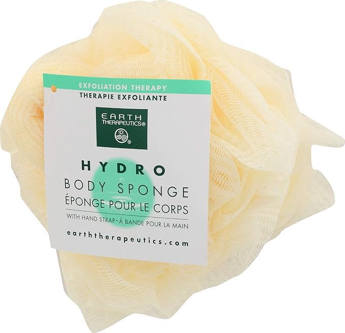 Earth Therapeutics Hydro Body Sponge with Hand Strap - Natural
