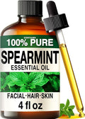 100% Pure Spearmint Oil - 4 Fl Oz Spearmint Essential Oil for Hair, Skin, Diffuser, Aromatherapy & DIY Soap Making Scent