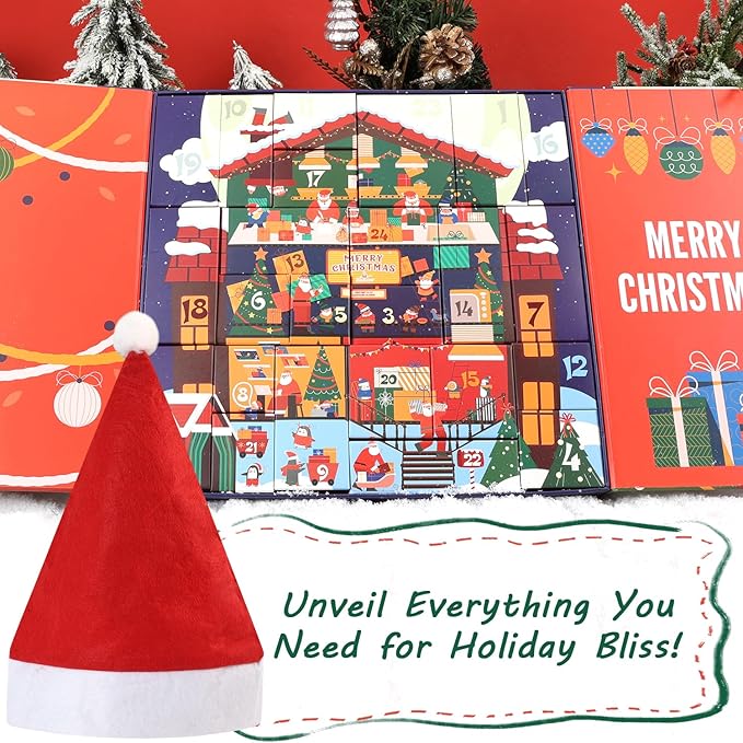 Advent Calendar 2025-24 Days of Beauty Advent Calendar, BFFLOVE Spa Gift Baskets with Shampoo Bar, Bath Bombs, Christmas Gifts for Women Christmas Gifts for Women