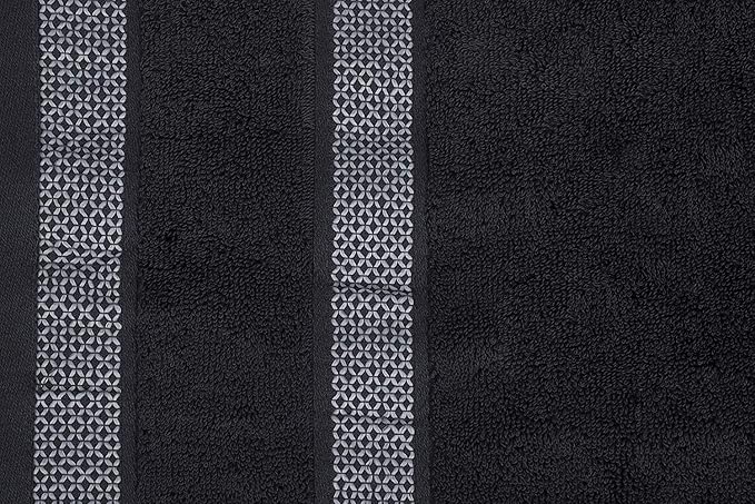 CASA COPENHAGEN Solitaire 6Pcs 100% Egyptian Cotton Large Designer Towels Gift Set- Pine Grey, 600GSM, 2Bath 2Hand 2Washcloths, Bath Towels for Bathroom Set for Women & Men