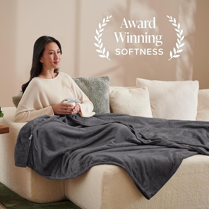 Bare Home Fleece Blanket - Twin/Twin Extra Long - Ultra-Soft Lightweight for Bed, Sofa, and Couch - Luxury Microplush - Cozy Warm Blanket (Twin/Twin XL, Forged Iron Grey)