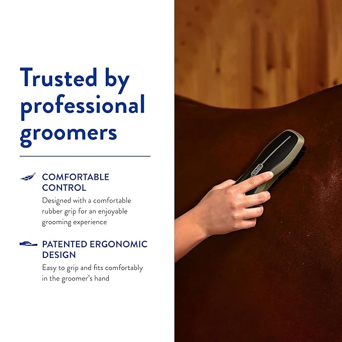 Wahl Professional Animal Equine Grooming Stiff Body Horse Brush, Black (#858705)