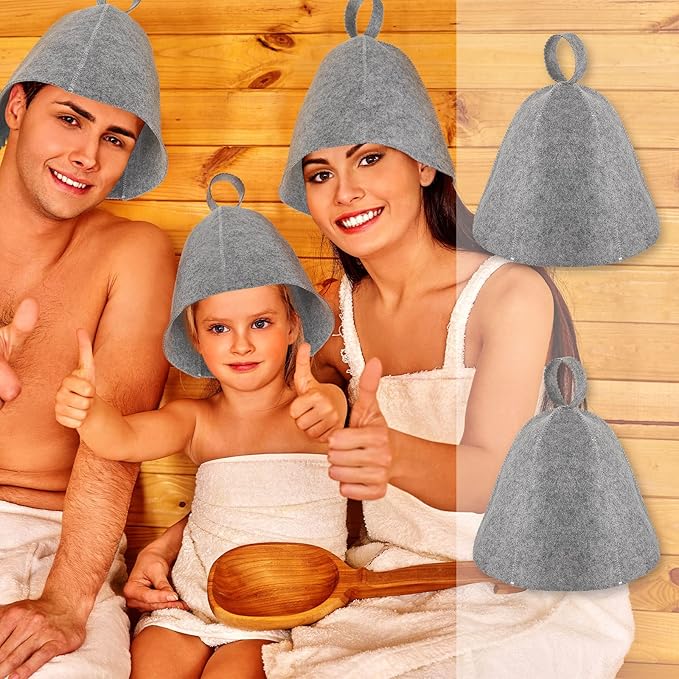 JaGely Sauna Hat for Men Women Sauna Hat Vaporarium Cap Russian Banya Cap for Bath House Accessories