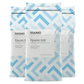 Amazon Brand - Solimo Epsom Salt Soak, Magnesium Sulfate USP, Relaxing Bath Soaking Aid, Unscented, 8 Pound, Pack of 3, Resealable Bags
