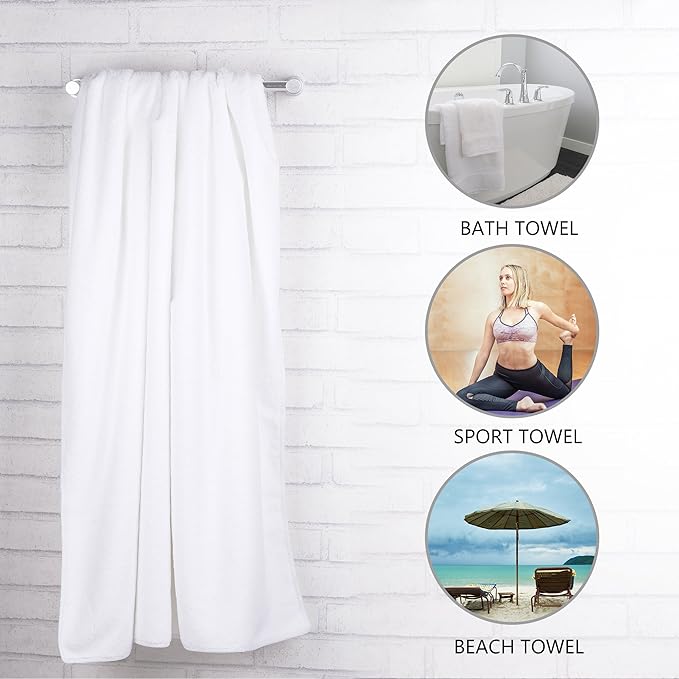 JML Luxury Hotel & SPA Bath Towels (2 Pack, 30"x60") - 350GSM High Density Fleece Towel Sets - Super Soft and Absorbent, Lint Free, Fade Resistant Oversized Bath Towel, Coral Fleece Camel
