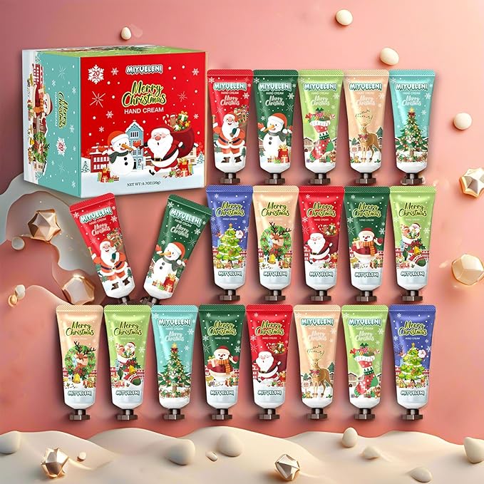 20 Pack Christmas Hand Lotion Gift Set，Mothers Day Gifts,Teacher Appreciation Gifts,Nurses Week Gifts, Moisturizing Hand Cream, Travel Size Gifts Bulk