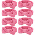 Ondder Spa Headbands Set for Women - 8 Pcs Terry Cloth Fuzzy Headbands for Skincare, Makeup Application, Face Washing and Hair Care