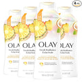 Olay Body Wash for Women, Fresh Radiance, Refreshing & Renewing, Made with Plant Based Cleansers, B3 Botanical Complex, For All Skin Types, Pineapple & Coconut Water Scent, 22 fl oz (Pack of 4)